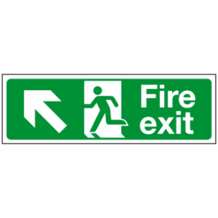 Fire exit arrow UP LEFT sign - Ref: sc660