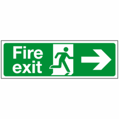 Fire exit arrow RIGHT sign - Ref: sc667