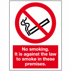No Smoking its against the law sign - Ref: sd2