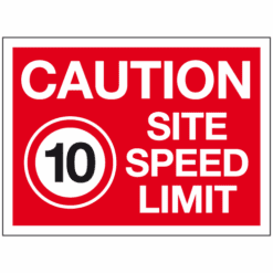 Caution Site Speed 10mph sign - Ref: tc26