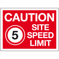Caution site speed limit 5mph sign - Ref: tc67