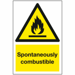 Spontaneously combustible sign - Ref: wm7