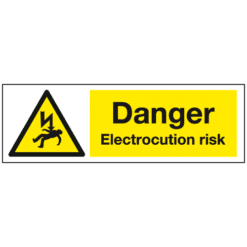 Danger electrocution risk sign - Ref: ws18
