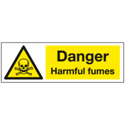 Danger harmful fumes sign - Ref: ws43