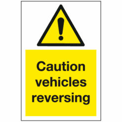 Caution vehicles reversing sign - Ref: ws522