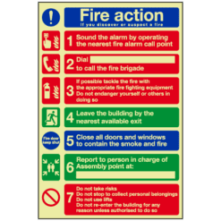 GITD Fire Action Signs
