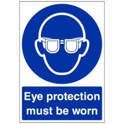 Eye protection must be worn sign - Ref: m12