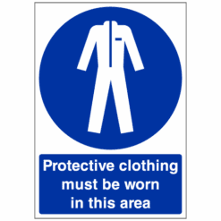 Protective clothing must be worn in this area sign - Ref: m18