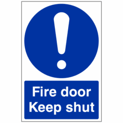 Fire door Keep shut sign - Ref: m26