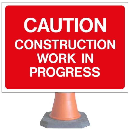Caution-construction-work-in-progress-cns91v4-cone-sign-med – Safety Sign Warehouse