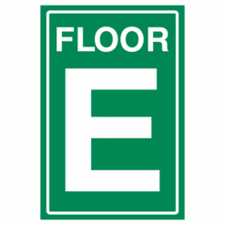 Floor E Green sign - Ref: st63