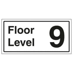 Floor Level 9 sign- Ref: st38