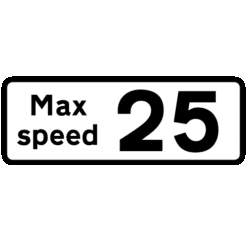 Advisory speed 25mph. Diag 513.2v3