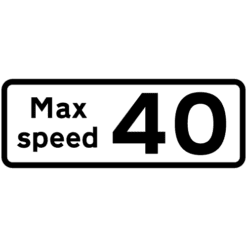 Advisory speed 40mph. Diag 513.2v5