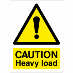 Caution Heavy Load sign - Ref: w112