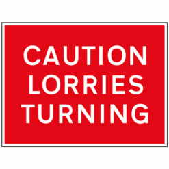Caution Lorries Turning sign - Ref: tc24