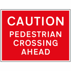 Caution Pedestrian Crossing Ahead sign - Ref: tc83