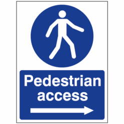 Pedestrian access (arrow right) sign - Ref: tc92