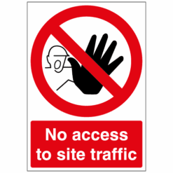 No access to site traffic sign - Ref: p19