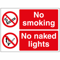 No smoking No naked lights sign - Ref: p32