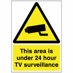 This area is under 24 hour TV surveillance sign - Ref: se8