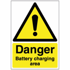 Danger battery charging area sign - Ref: w384